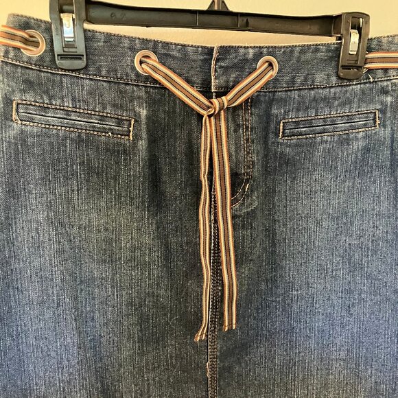 Liz Claiborne Petite Jean Skirt Size 8 100% cotton NWOT - Picture 5 of 8